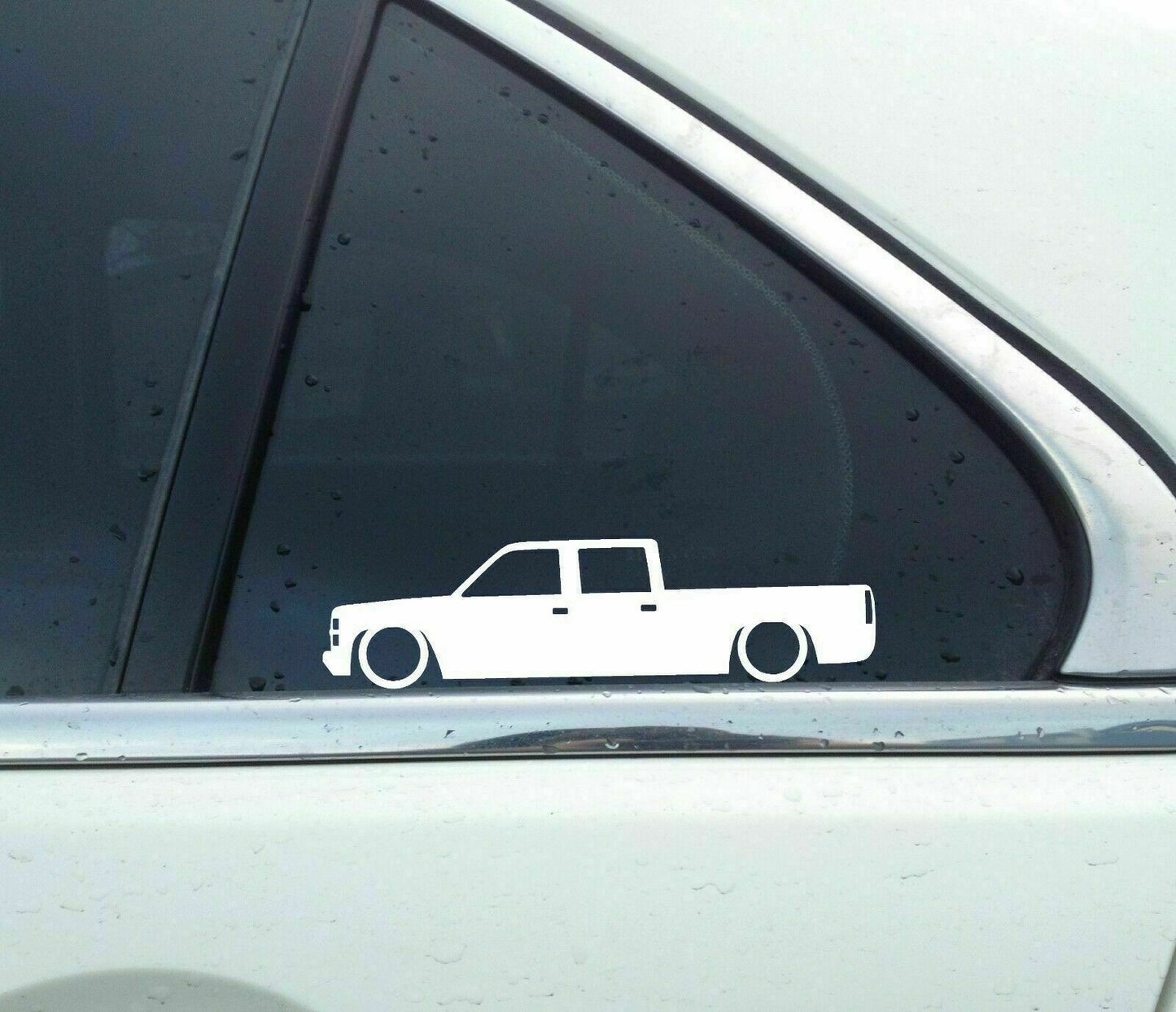 x2 Lowered muscle truck stickers for Chevrolet Silverado C1500 Crew cab 1987-98 L1187