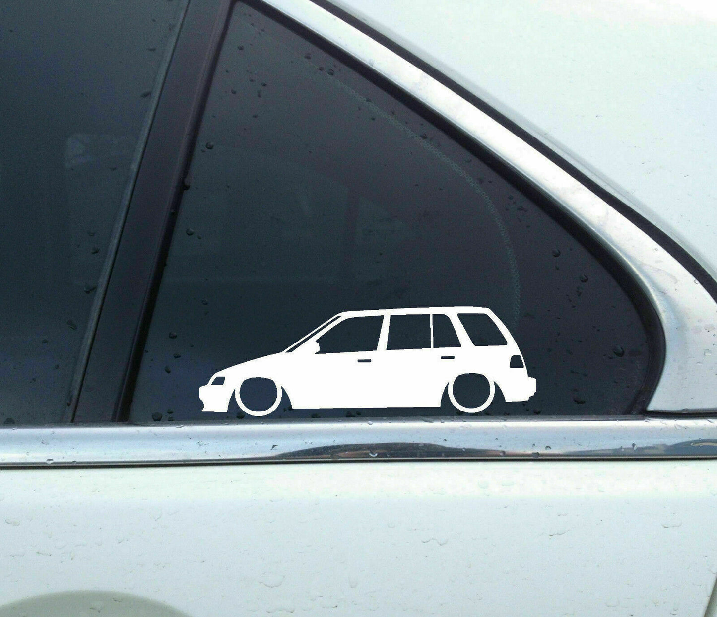 2X Lowered car outline JDM stickers - for Honda Civic Shuttle wagon wagovan L762