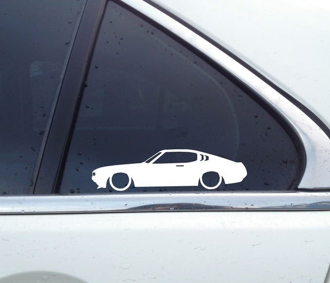 Lowered car stickers for Toyota Celica GT liftback RA25 1st gen classic L1606
