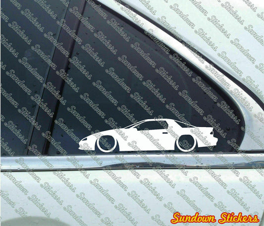 2X Lowered car outline stickers for Chevrolet Camaro Z28 4th gen 1993-1997 L771