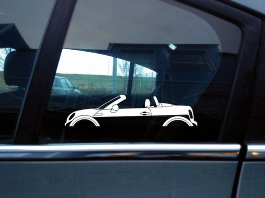 2x Car Silhouette sticker - Mini Cooper Roadster R59