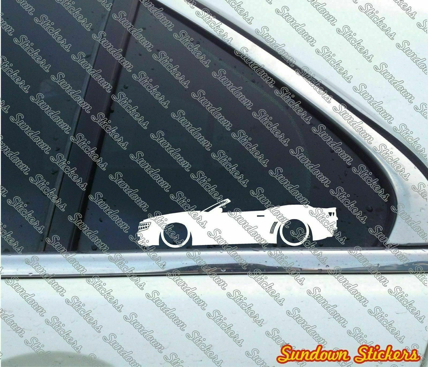 2X Lowered car stickers - for Chevrolet Camaro convertible 5th gen | L774